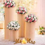 4 Hard Carboard Display Stand Round Plinth Cylinder Pedestal Wedding Flower - Side View