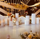 4 Hard Carboard Display Stand Round Plinth Cylinder Pedestal Wedding Flower - 45-Degree Angle