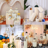 4 Hard Carboard Display Stand Round Plinth Cylinder Pedestal Wedding Flower - Extra Image