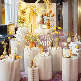 5 Hard Carboard Display Stand Round Plinth Cylinder Pedestal Wedding Flower - 45-Degree Angle