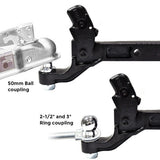 8 Ton Pintle Tow Hook Receiver Arm Hitch Towing Car Truck Heavy Duty Ball Combo - 45-Degree Angle