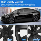 4PCS Wheel Cover Caps 19Inch ABS Black Rim Hubcap Hub Cap For Tesla Model Y - Top-Down View
