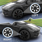 4PCS Wheel Cover Caps 19Inch ABS Black Rim Hubcap Hub Cap For Tesla Model Y - Close-Up Angle