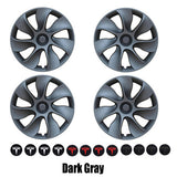 4PCS Wheel Cover Caps 19Inch ABS Gray Rim Hubcap Hub Cap For Tesla Model Y