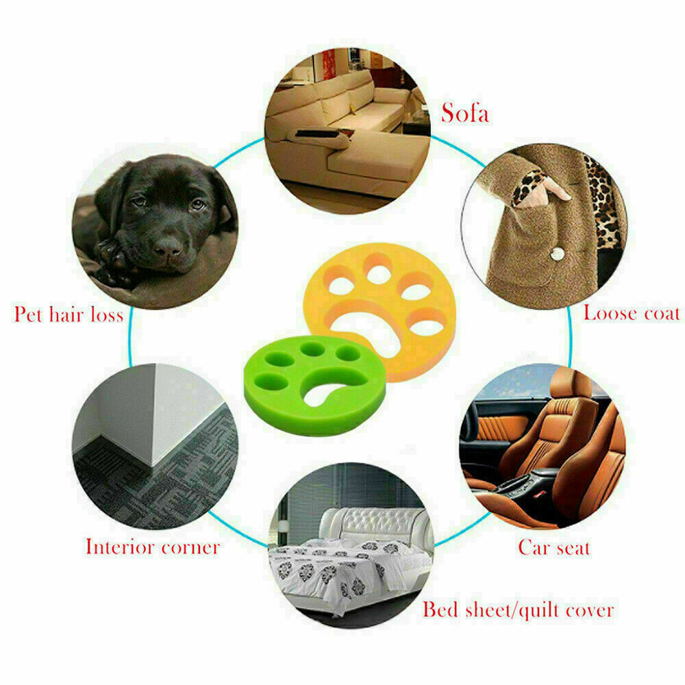 2 Pcs Pet Hair Remover Floating Fur Catcher Laundry Lint Dog CAT Washing Machine