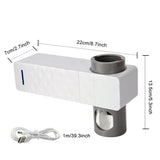 UV Lamp Sterilizer Toothbrush Holder Bathroom Automatic Toothpaste Health Clean - Front View