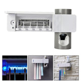 UV Lamp Sterilizer Toothbrush Holder Bathroom Automatic Toothpaste Health Clean - Close-Up Angle