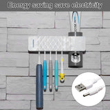 UV Lamp Sterilizer Toothbrush Holder Bathroom Automatic Toothpaste Health Clean - Extra Image