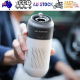Car Air Purifier Air Freshener Portable Oxygen Bar Ozone Negative Ionizer Cleaner-White