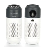 Car Air Purifier Air Freshener Portable Oxygen Bar Ozone Negative Ionizer Cleaner-White - Front View