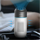 Car Air Purifier Air Freshener Portable Oxygen Bar Ozone Negative Ionizer Cleaner-White - Side View