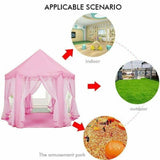 Kids Girls Boys Playhouse Play Tent Pop Up Castle Princess Indoor Outdoor Tent - Top-Down View