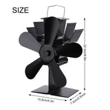 Wood Heater Fan Eco Heat Powered Self-Powered Silent for Fireplace Stove Burner - Front View