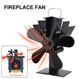 Wood Heater Fan Eco Heat Powered Self-Powered Silent for Fireplace Stove Burner - Low Angle