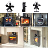 Wood Heater Fan Eco Heat Powered Self-Powered Silent for Fireplace Stove Burner - Extra Image