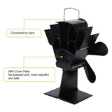 Wood Heater Fan Eco Heat Powered Self-Powered Silent for Fireplace Stove Burner - Top-Down View