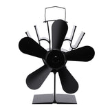Wood Heater Fan Eco Heat Powered Self-Powered Silent for Fireplace Stove Burner - Side View