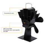 Wood Heater Fan Eco Heat Powered Self-Powered Silent for Fireplace Stove Burner - Top-Down View
