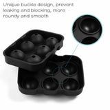 Large Ice Cube Tray Ball Maker Big Silicone Mold Sphere Whiskey Round Mould DIY - Front View