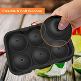 Large Ice Cube Tray Ball Maker Big Silicone Mold Sphere Whiskey Round Mould DIY - 45-Degree Angle