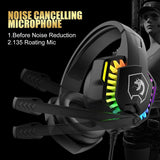 Gaming Keyboard & Mouse & Headset & Mousepad Set RGB Backlit Wired for PC Laptop - Top-Down View