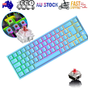67 Keys Layout Design Mechanical Gaming Keyboard PC PS4 RGB Backlight Wired USB Blue
