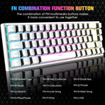 67 Keys Layout Design Mechanical Gaming Keyboard PC PS4 RGB Backlight Wired USB White