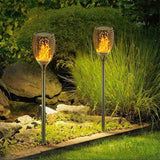 Solar Outdoor Lights Decorative Torch Light Garden Path Decoration LED Camping Ornaments - Side View