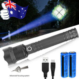 99000LM Ultra Bright LED Tactical Flashlight 3-Modes Zoom Torch USB Charging - Extra Image