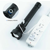 99000LM Ultra Bright LED Tactical Flashlight 3-Modes Zoom Torch USB Charging