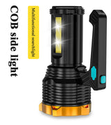 Most Powerful 1200lm LED Flashlight Super Bright Torch Lamp USB Rechargeable - Front View