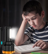 Most Powerful 1200lm LED Flashlight Super Bright Torch Lamp USB Rechargeable - Top-Down View