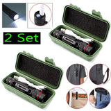 2x Mini Tactical Flashlight Small LED Torch 3 Mode Super Bright Light Clip Lamp - Extra Image