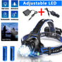 LED Head Torch Headlight Camping Headlamp Rechargeable Waterproof Fishing Light