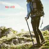 Adjustable Walking Stick Travel Retractable Hiking Folding Cane Metal Pole - Front View