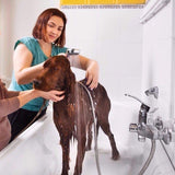 5 FT Handheld Shower Head Hose 1.5m Bathroom Stainless Steel Shower Water Tube - Close-Up Angle