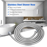 5 FT Handheld Shower Head Hose 1.5m Bathroom Stainless Steel Shower Water Tube - Low Angle