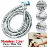 3m Shower Head Hose Stainless Steel Bathroom Flexible Tube Replacement Pipe AU - Side View