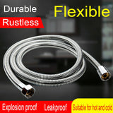 3m Shower Head Hose Stainless Steel Bathroom Flexible Tube Replacement Pipe AU - Top-Down View
