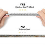 3m Shower Head Hose Stainless Steel Bathroom Flexible Tube Replacement Pipe AU - Close-Up Angle