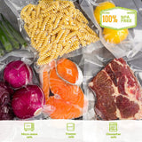 2ROLLS 20CM Vacuum Sealer Bags Rolls Vaccum Food Saver Storage Seal 6M - Close-Up Angle