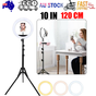 120cm 10"LED Ring Light Dimmable Lighting Kit Phone+Selfie Tripod Makeup Live Lamp