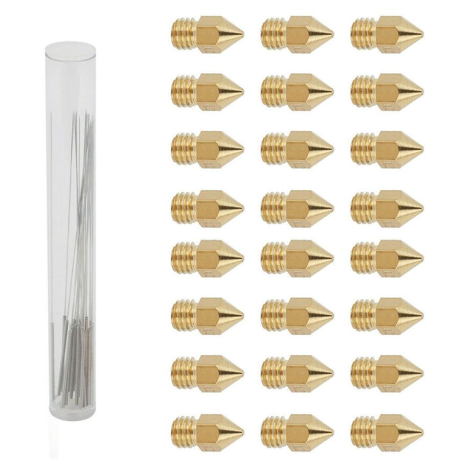 3D Printer 0.4mm Nozzle Throat & 0.4mm Extruder Brass Nozzle Printer Head Set