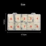 500Pcs Fake French Nail Tips White Clear Stiletto False Gel Pointy Art Acrylic - Front View