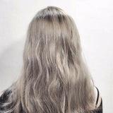 The new  Brown Gold Blonde Long Wavy Wig Synthetic Curly Hair Cosplay Fashion - Front View