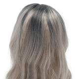 The new  Brown Gold Blonde Long Wavy Wig Synthetic Curly Hair Cosplay Fashion - Top-Down View