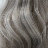 The new  Brown Gold Blonde Long Wavy Wig Synthetic Curly Hair Cosplay Fashion - Rear View