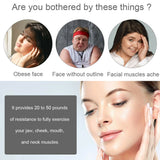 Facial exerciser exercise ballneck toner3-stage mandibular exerciser jaw trainer Blue - Top-Down View