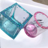 Silicone Mold Resin Epoxy Crystal Crafts Making Brush Pot Pen Holder Mould DIY - Side View