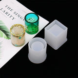 Silicone Mold Resin Epoxy Crystal Crafts Making Brush Pot Pen Holder Mould DIY - Top-Down View